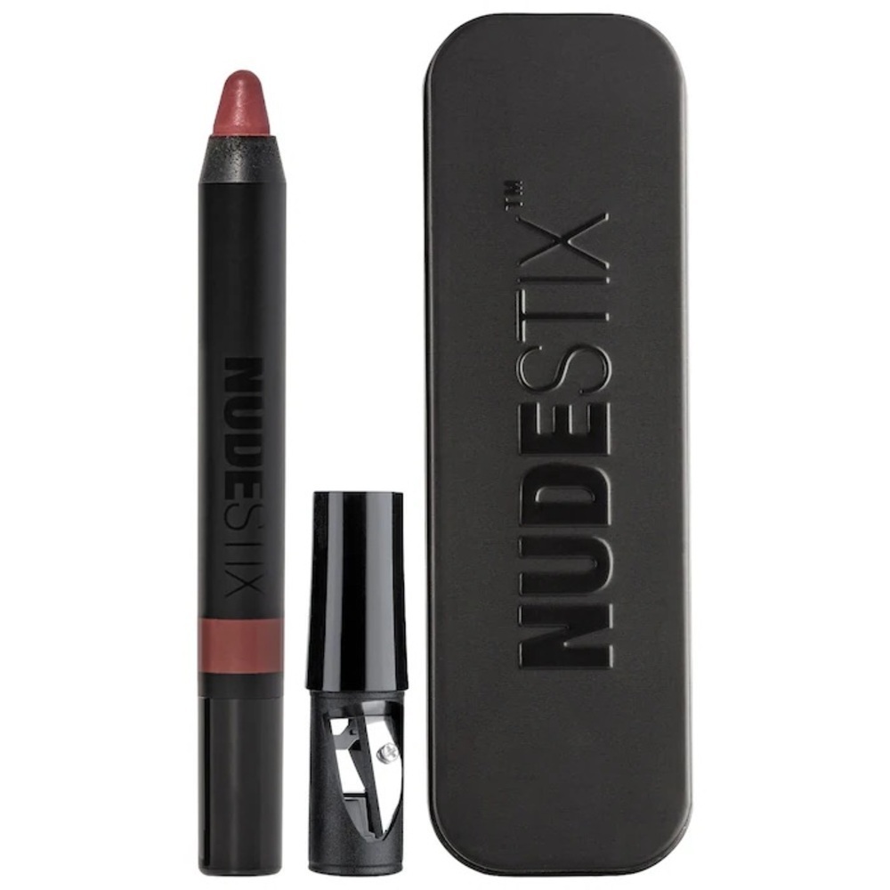 BNIB Nudestix Intense Matte Lip + Cheek Pencil Set in Sun-kissed Rose